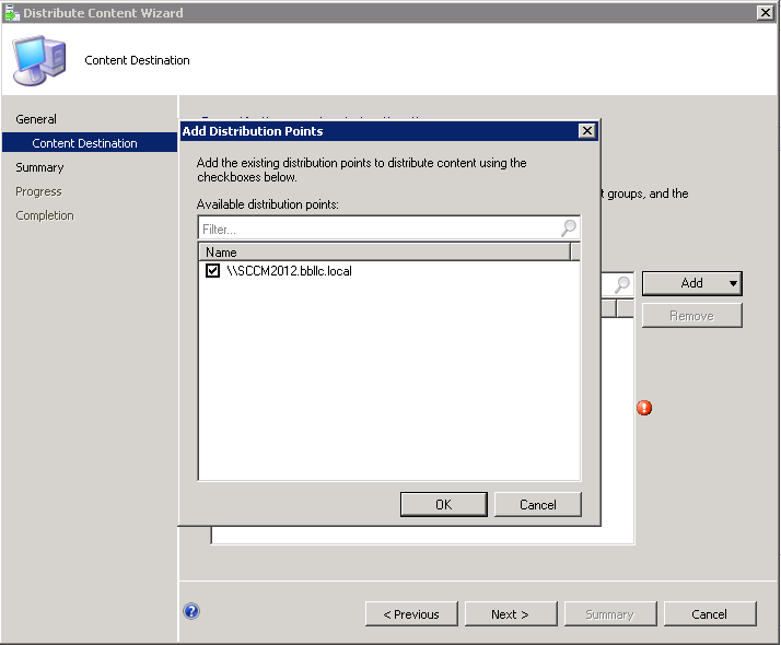 select distribution point